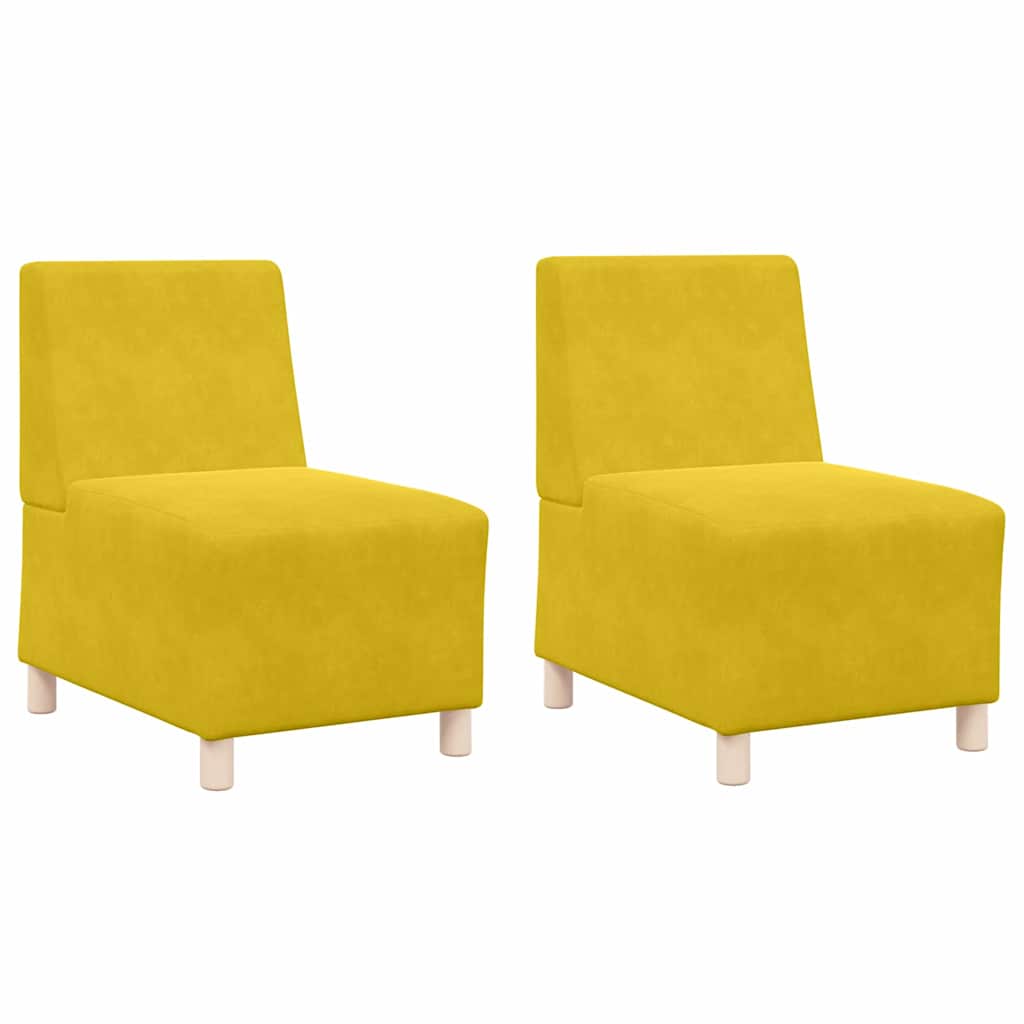 Modulaire Bankeenheid Armlos 2 Pcs 55 X 74 X 82 Cm Fluweel