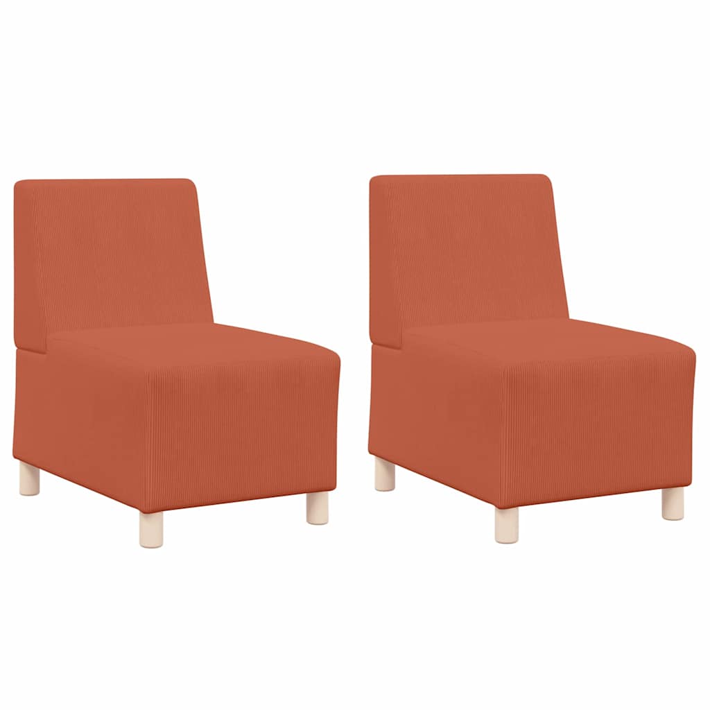 Modulaire Bankeenheid Armlos 2 Pcs Oranje 55 X 74 X 82 Cm