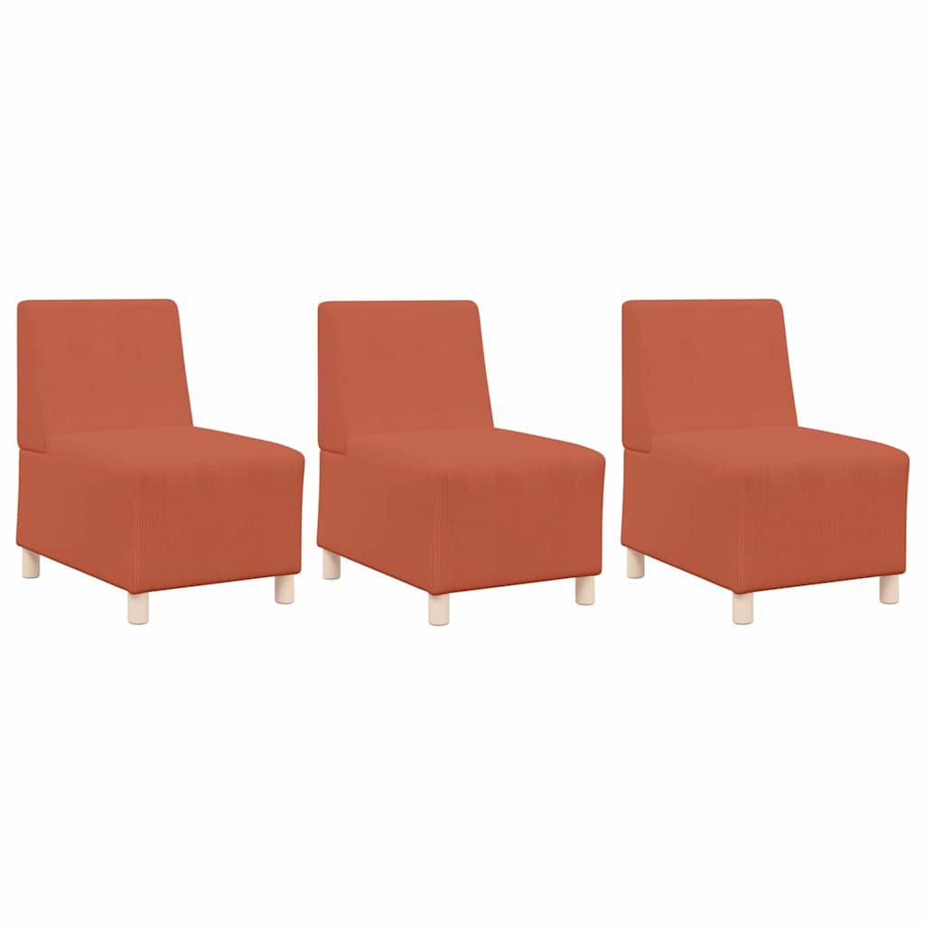 Modulaire Bankeenheid Armlos 3 Pcs Oranje 55 X 74 X 82 Cm