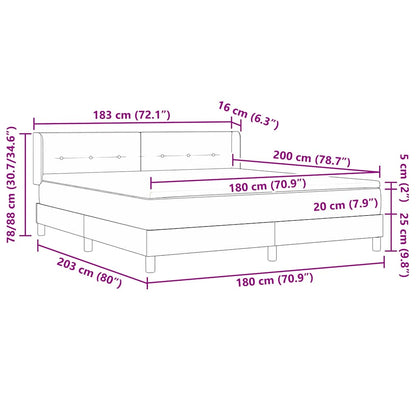 Boxspringbed Met Matras Zwart 100X200 Cm Fluweel Donkergrijs