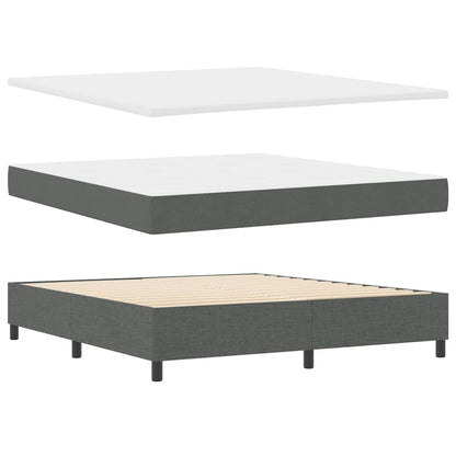 Boxspring Bed Met Matras Stof Donkergrijs