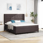 Boxspring Bed Met Matras Stof Donkerbruin