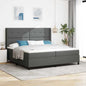 Boxspring Bed Met Matras Stof Donkergrijs