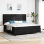 Boxspring Bed Met Matras Met Hoofdeinde Stof Zwart