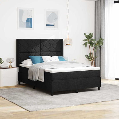 Boxspring Bed Met Matras Met Hoofdeinde Stof Zwart
