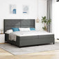 Boxspring Bed Met Matras Stof Donkergrijs