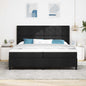 Boxspring Bed Met Matras Met Hoofdeinde Stof Zwart