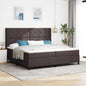 Boxspring Bed Met Matras Stof Donkerbruin