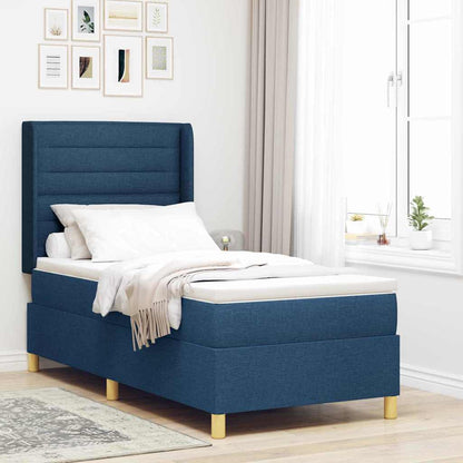 Boxspringbed Met Matras Met Hoofdeinde Stof Blauw