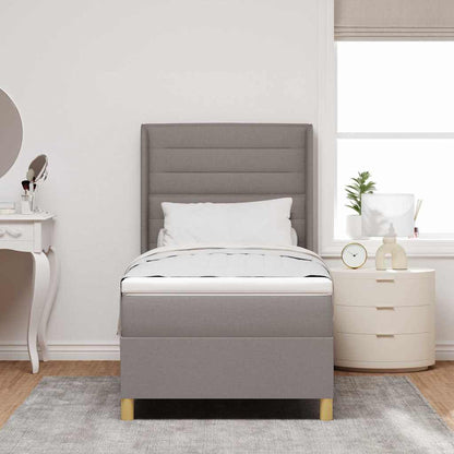 Boxspringbed Met Matras Met Hoofdeinde Stof Taupe