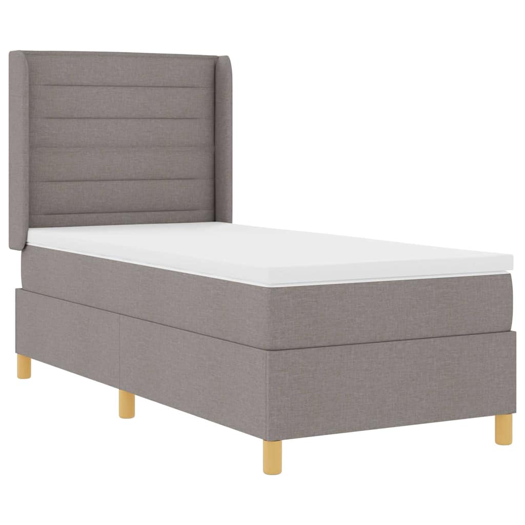 Boxspringbed Met Matras Met Hoofdeinde Stof Taupe