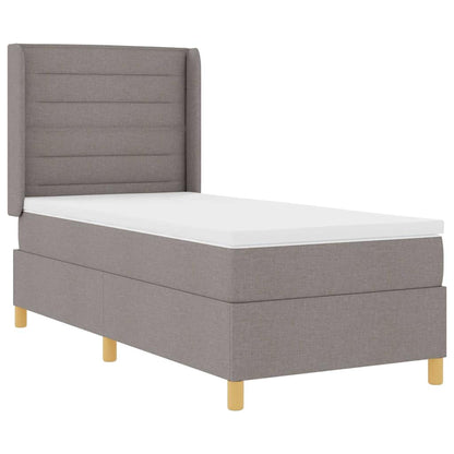 Boxspringbed Met Matras Met Hoofdeinde Stof Taupe