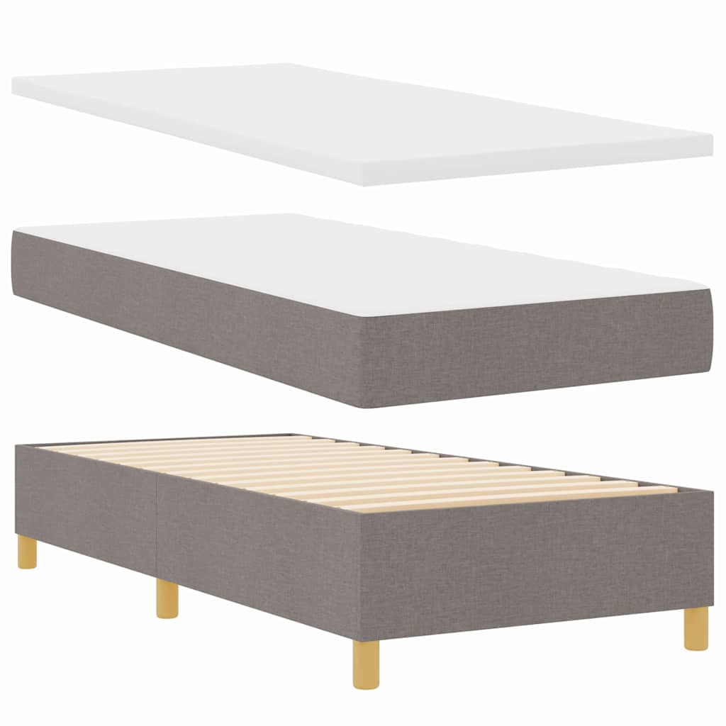 Boxspringbed Met Matras Met Hoofdeinde Stof Taupe