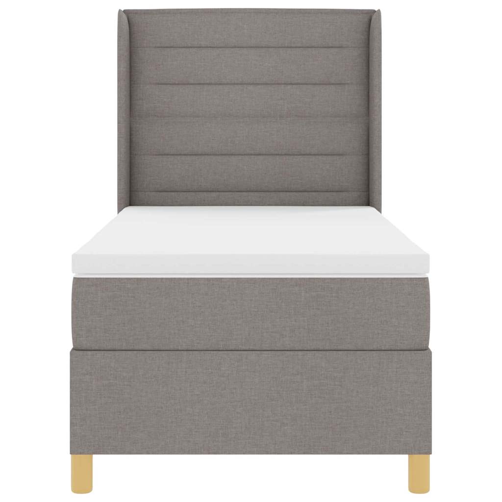 Boxspringbed Met Matras Met Hoofdeinde Stof Taupe
