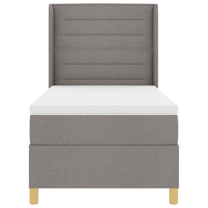 Boxspringbed Met Matras Met Hoofdeinde Stof Taupe