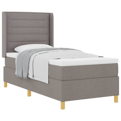 Boxspringbed Met Matras Met Hoofdeinde Stof Taupe