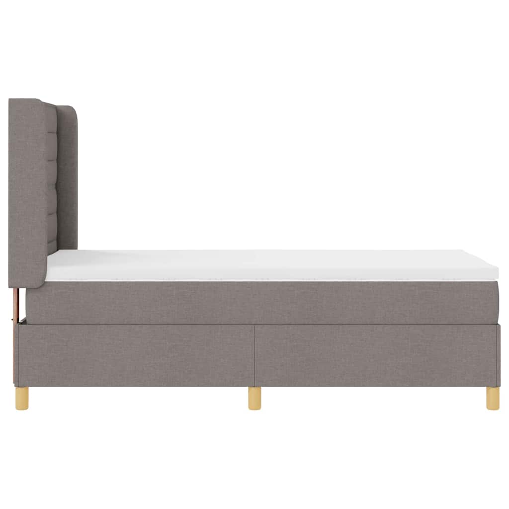 Boxspringbed Met Matras Met Hoofdeinde Stof Taupe