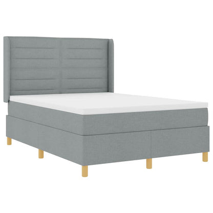 Boxspringbed Met Matras Stof Lichtgrijs