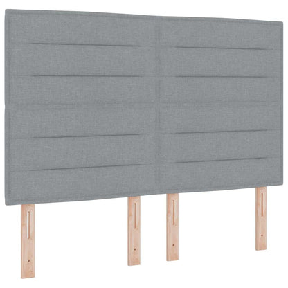 Boxspringbed Met Matras Stof Lichtgrijs