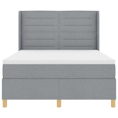 Boxspringbed Met Matras Stof Lichtgrijs