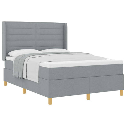 Boxspringbed Met Matras Stof Lichtgrijs