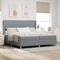 Boxspringbed Met Matras Stof Lichtgrijs