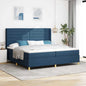 Boxspringbed Met Matras Met Hoofdeinde Stof Blauw