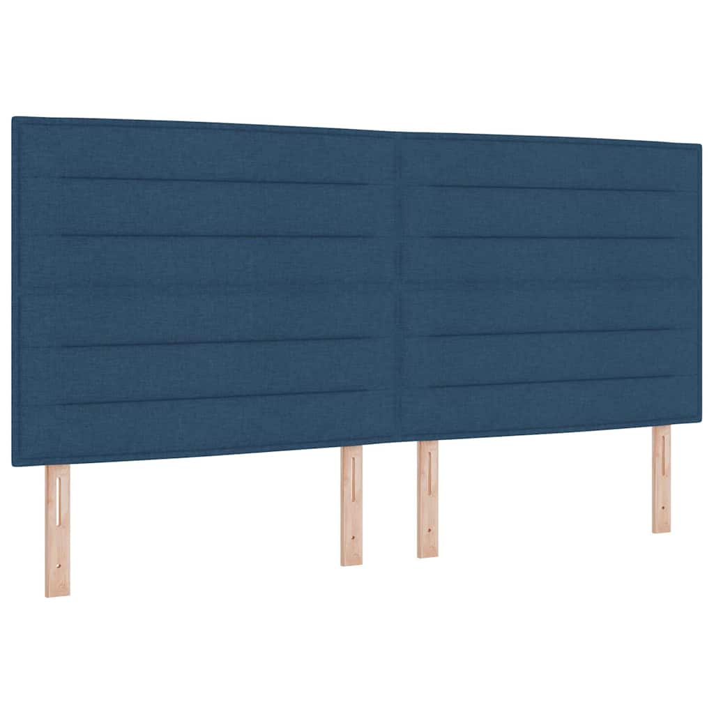 Boxspringbed Met Matras Met Hoofdeinde Stof Blauw