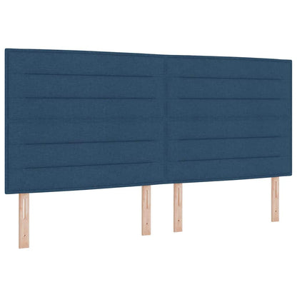 Boxspringbed Met Matras Met Hoofdeinde Stof Blauw