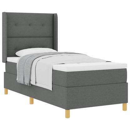 Boxspringbed Met Matras Stof Donkergrijs