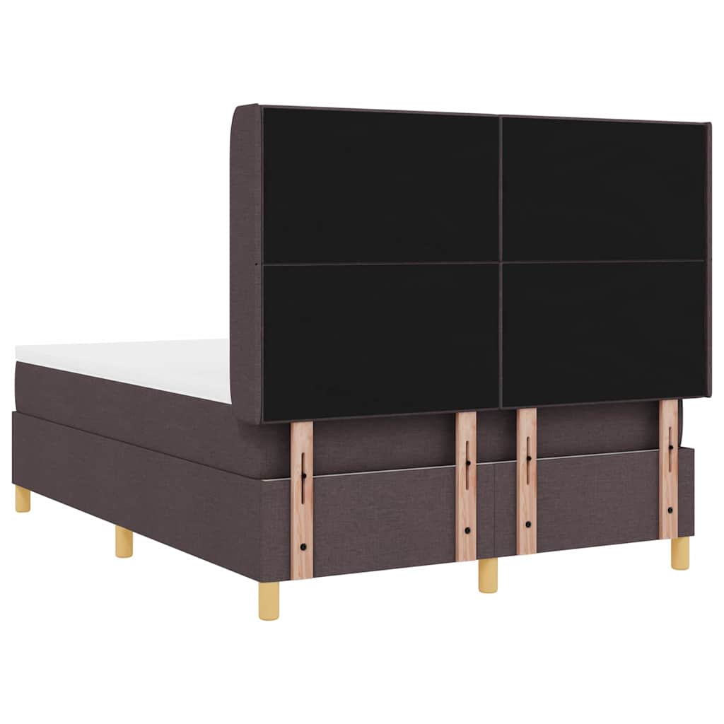 Boxspringbed Met Matras Stof Donkerbruin