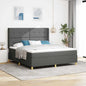 Boxspringbed Met Matras Stof Donkergrijs