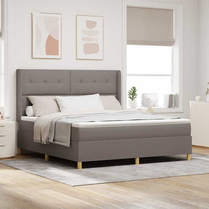 Boxspringbed Met Matras Met Hoofdeinde Stof Taupe