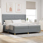 Boxspringbed Met Matras Stof Lichtgrijs