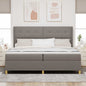 Boxspringbed Met Matras Met Hoofdeinde Stof Taupe