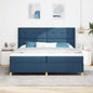 Boxspringbed Met Matras Met Hoofdeinde Stof Blauw