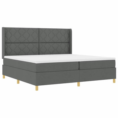 Boxspringbed Met Matras Stof Donkergrijs