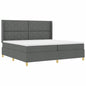 Boxspringbed Met Matras Stof Donkergrijs