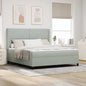 Boxspring Bed Met Hoofdeinde Fluweel Lichtgrijs