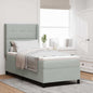 Boxspring Bed Met Hoofdeinde Fluweel Lichtgrijs