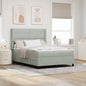 Boxspring Bed Met Hoofdeinde Fluweel Lichtgrijs