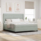 Boxspring Bed Met Hoofdeinde Fluweel Lichtgrijs
