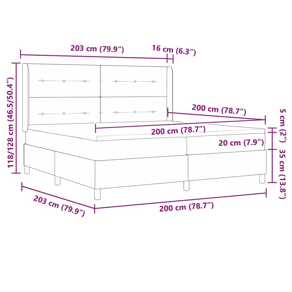 Boxspring Bed Met Hoofdeinde Fluweel Lichtgrijs