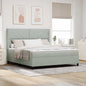 Boxspring Bed Met Hoofdeinde Fluweel Lichtgrijs