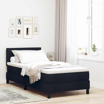 Boxspring Bed Met Matras Met Hoofdeinde Stof Zwart