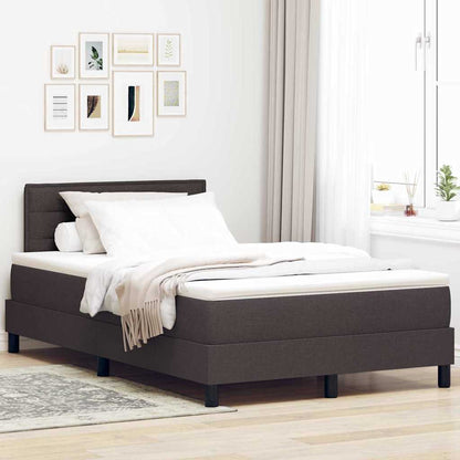 Boxspring Bed Met Matras Stof Donkerbruin