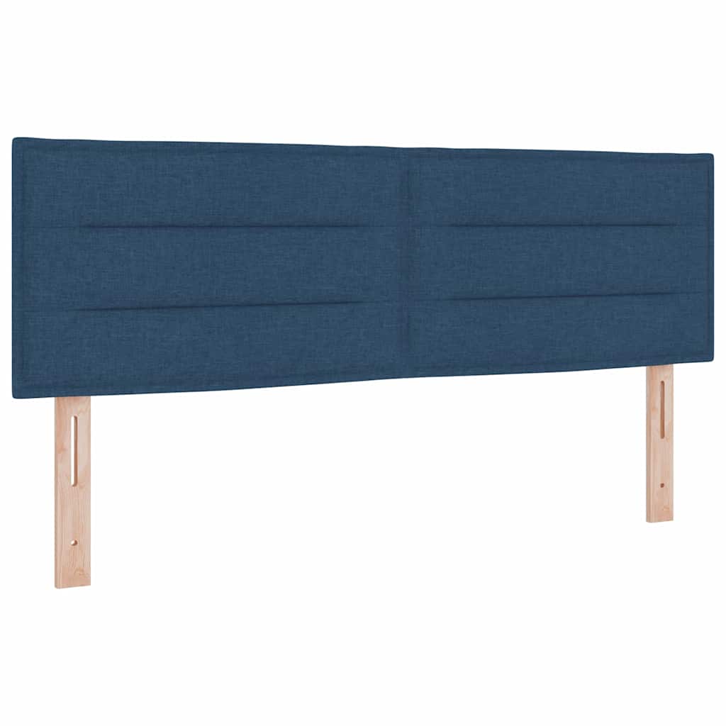 Boxspring Bed Met Matras Met Hoofdeinde Stof Blauw