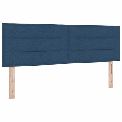 Boxspring Bed Met Matras Met Hoofdeinde Stof Blauw