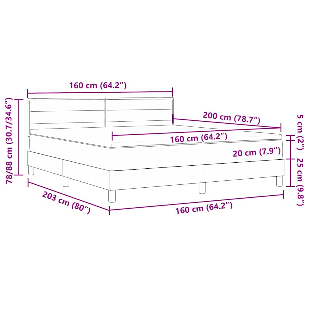 Boxspring Bed Met Matras Met Hoofdeinde Stof Blauw
