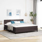Boxspring Bed Met Matras Stof Donkerbruin
